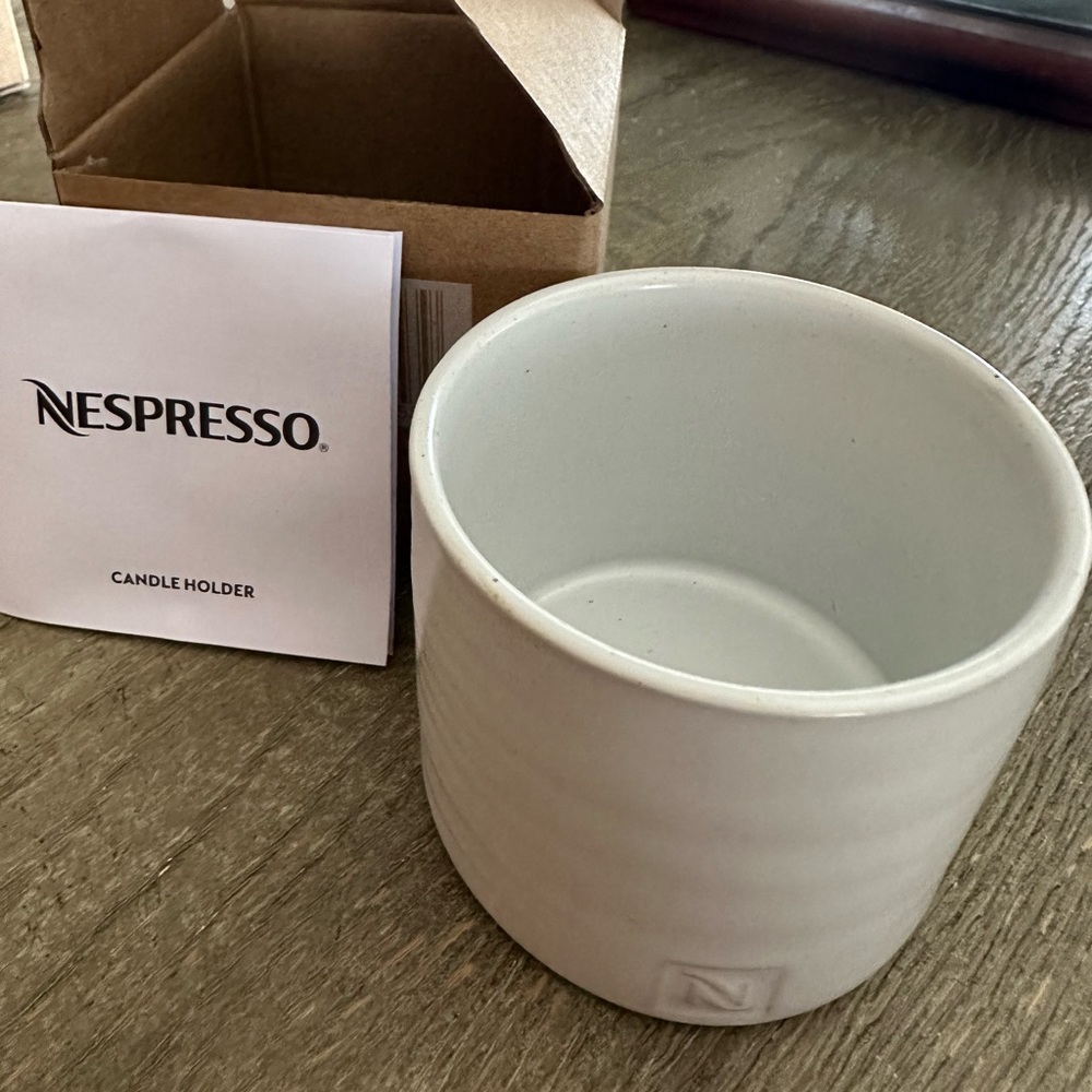 New in box. Nespresso candle holder